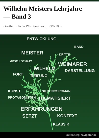 Cover von Wilhelm Meisters Lehrjahre — Band 3