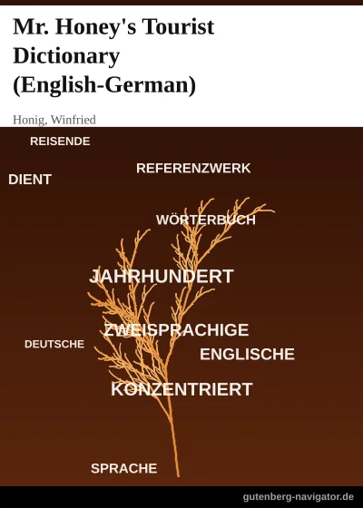 Cover von Mr. Honey's Tourist Dictionary (English-German)