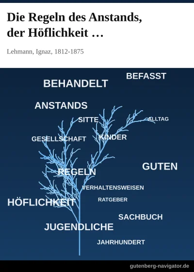 Cover von Die Regeln des Anstands, der Höflichkeit und der guten Sitte.