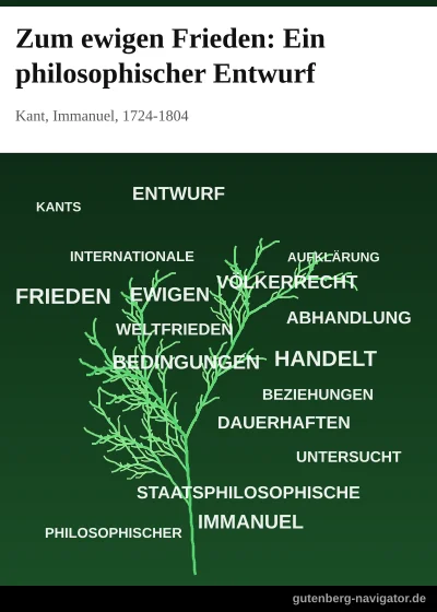 Cover von Zum ewigen Frieden: Ein philosophischer Entwurf