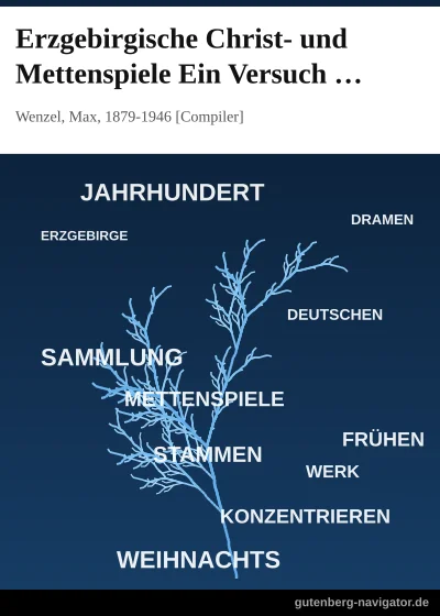 Cover von Erzgebirgische Christ- und Mettenspiele Ein Versuch zur Rettung alten Volksgutes