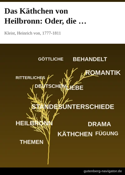 Cover von Das Käthchen von Heilbronn: Oder, die Feuerprobe