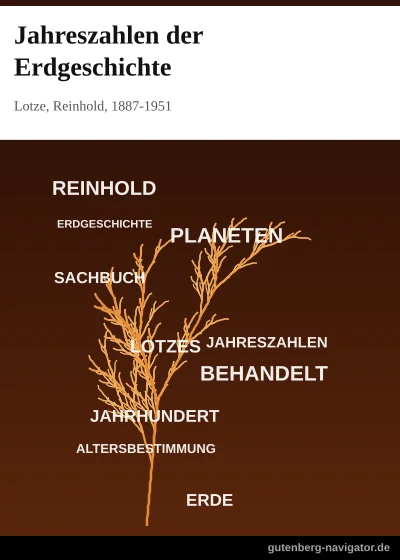 Cover von Jahreszahlen der Erdgeschichte
